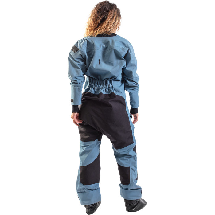 2024 Gul Womens Dartmouth Eclip Zip Drysuit & Free Underfleece GM0383-B9 - Azul / Geo